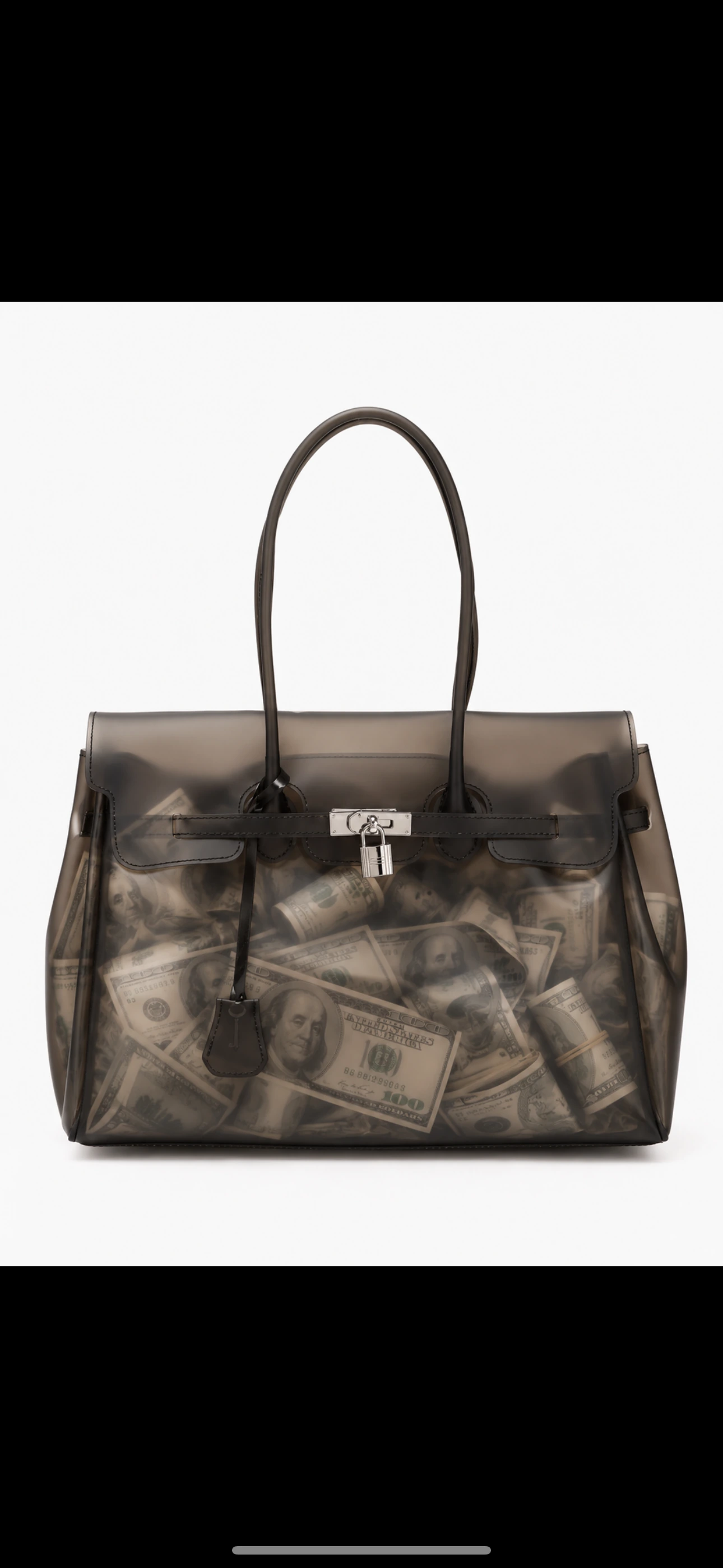 Front design reference for the smoky brown Money Bag